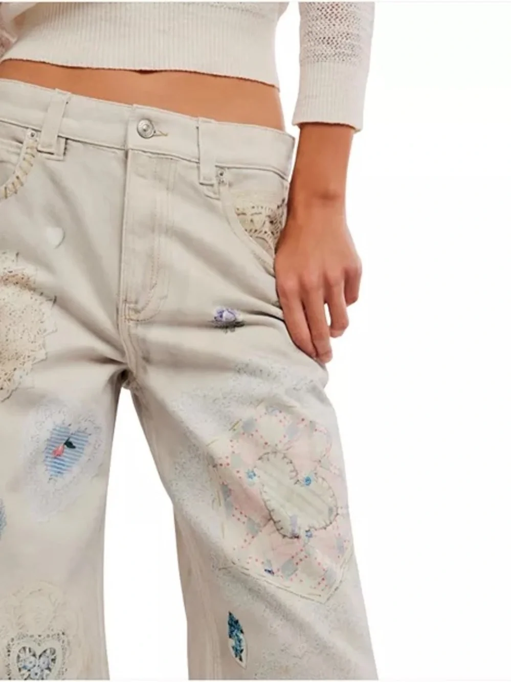 Free People Illusions Straight Leg Jeans in Heirloom